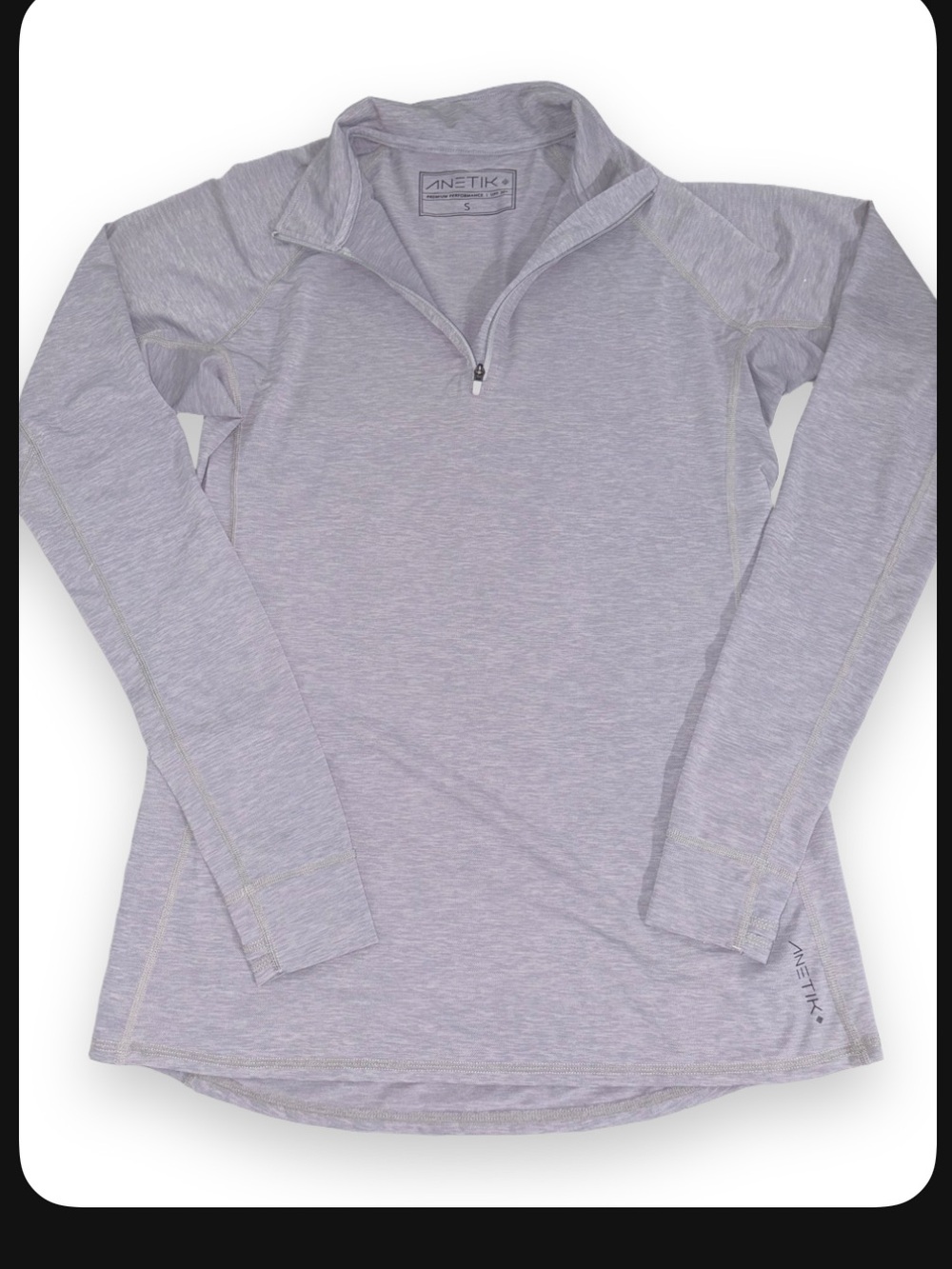 NWOT Anetik Quarter-Zip Pullover in grey  Size Small Like New